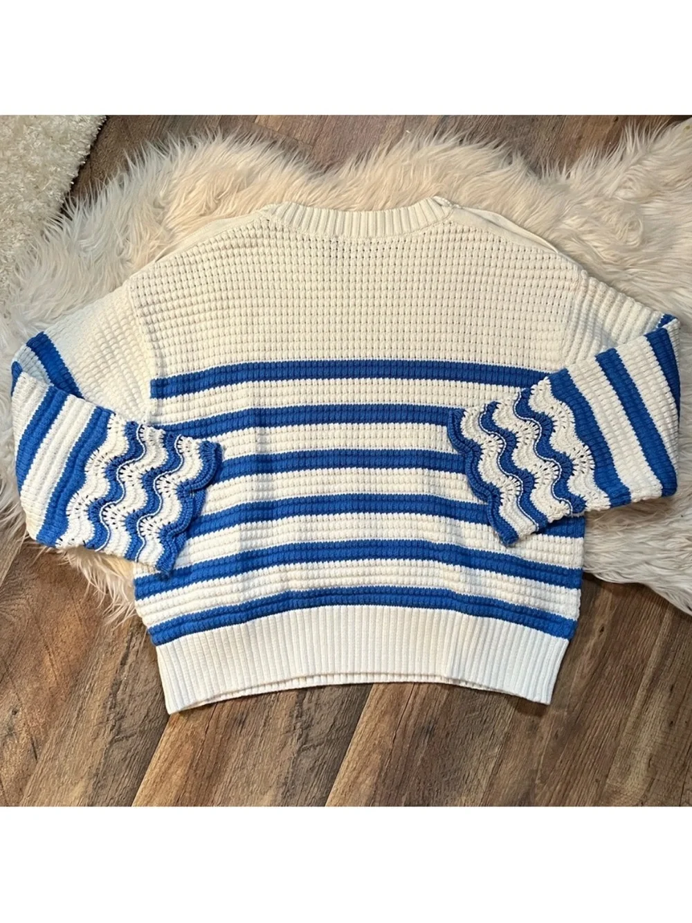J.Crew Textured crewneck pullover sweater in stripe extra thick and chunky - Picture 11 of 11